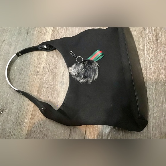 Gucci Hobo Silver Bar Nylon Bag - Picture 2 of 12